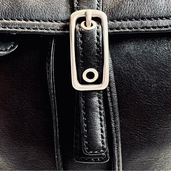 Coach Vintage Y2K Black Smooth Leather 9858 Legacy Backpack Daypack Rucksack - Picture 12 of 13